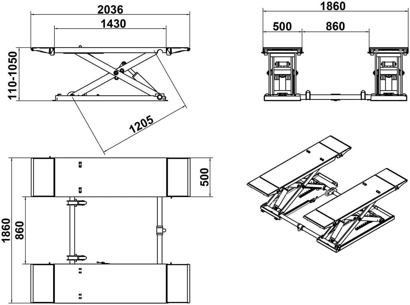 Electric Auto Car Lift