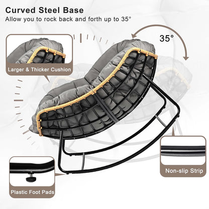 Oversized Egg-Shaped Rocking Recliner Chair